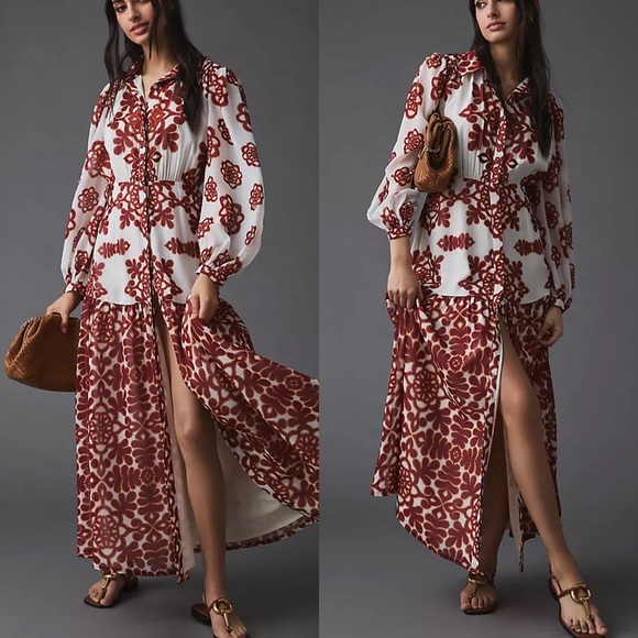 Anthropologie Dresses & Skirts - Floral Maxi Dress with Slit